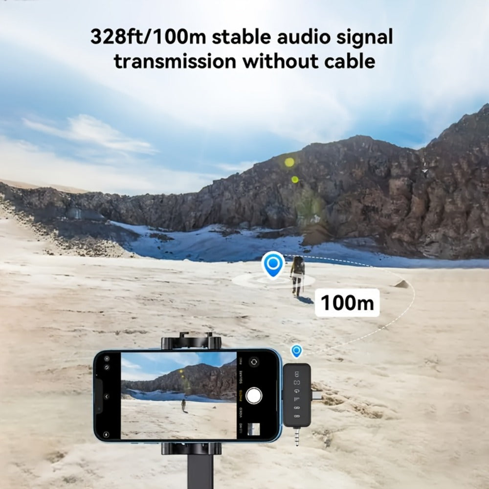 Recording Microphone, Wireless, Portable, Lavalier for Recording and Streaming