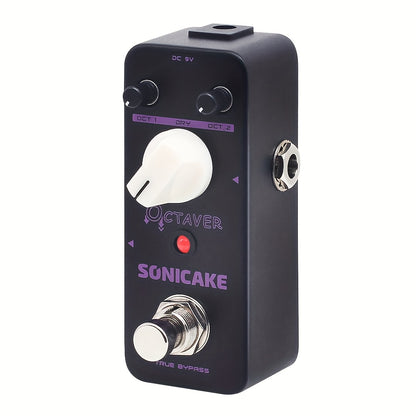SONICAKE Octaver Analog Octave Pedal - Classic Monophonic Guitar/Bass Effects with True Bypass, Compact Design (Includes 1pc Tape)