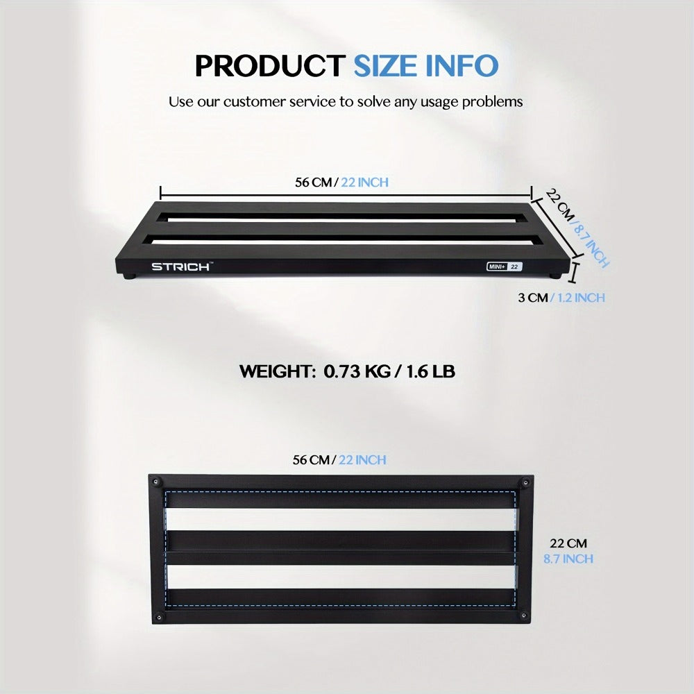 Guitar Pedalboard, 22 Inches for Organizing And Carrying Guitar Effects Pedals