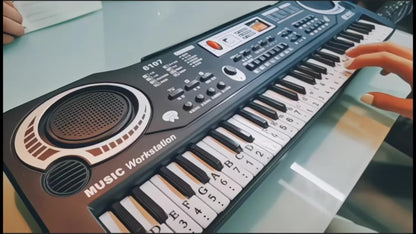 Portable Electronic Keyboard, Full Size, USB, Portable, Key, Microphone, Full for Beginner