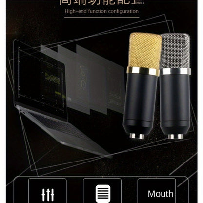 USB Audio Interface, 5Mm, USB, Adjustable, Condenser, Microphone for Recording