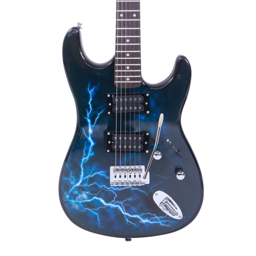 Electric Guitar, USB, 36V, Black, Dark, Blue for Lessons and Practice