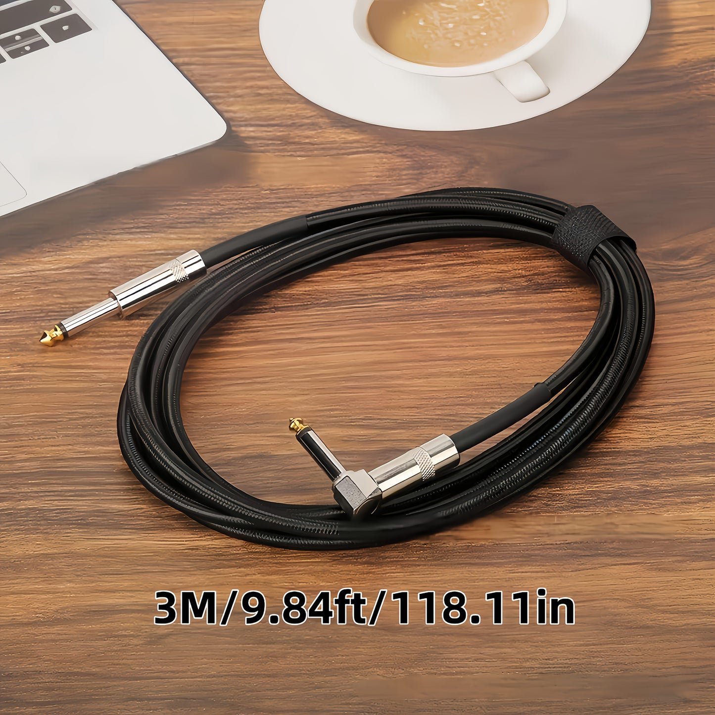 6. 35/6. 5 High-End Hi-Fi Guitar Cable 59. 06 inches, 118. 11 inches, 236. 22 inches - Round, Unshielded, Cat5e Electric Guitar Audio Cable for Bass, Folk Music, Pickup Noise Reduction, Instrument Connection, Flexible Coiling, Reinforced Connectors