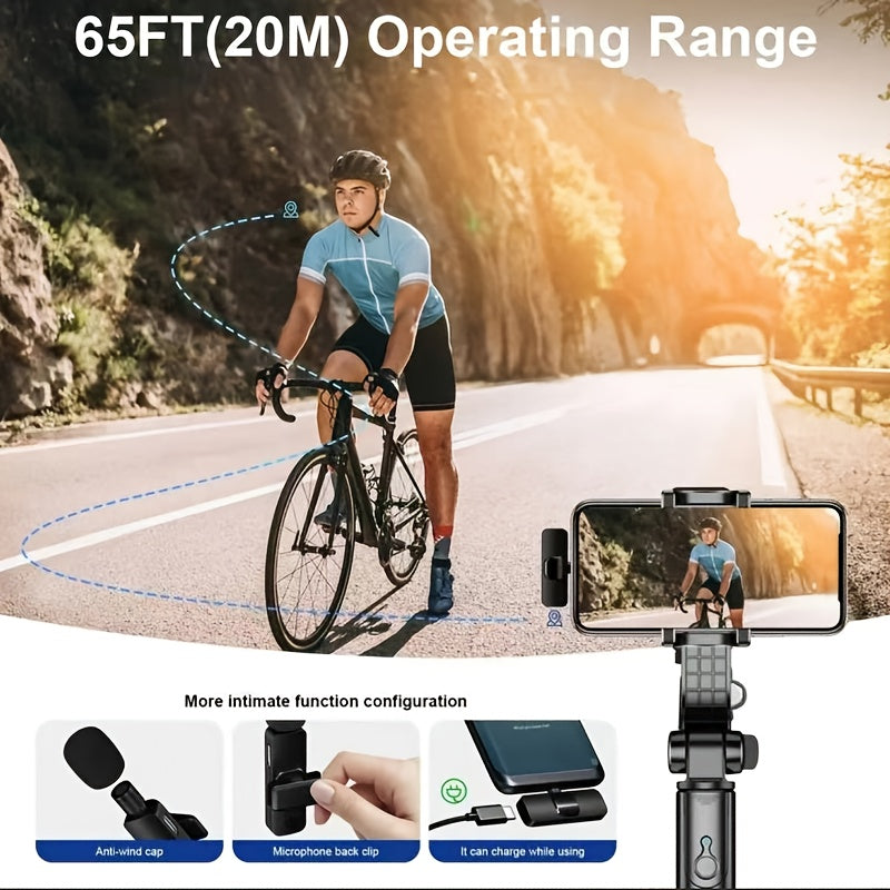 Local Stock! Lavalier Microphone with Noise Cancellation, Crystal Clear Audio for Live Streaming, Online Teaching, Public Speaking, YouTube Videos, Compatible with Type-C & I 0 S Devices. Compact & Portable, Easy Setup, One-Button Connection.