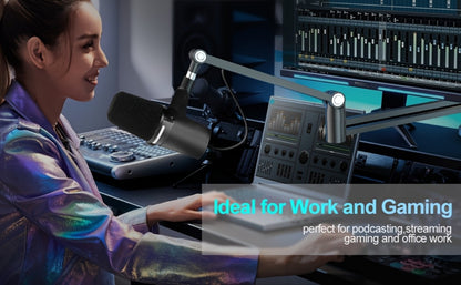 Low-Profile Microphone Boom Arm, 360-Degree Foldable Desk Mount Stand