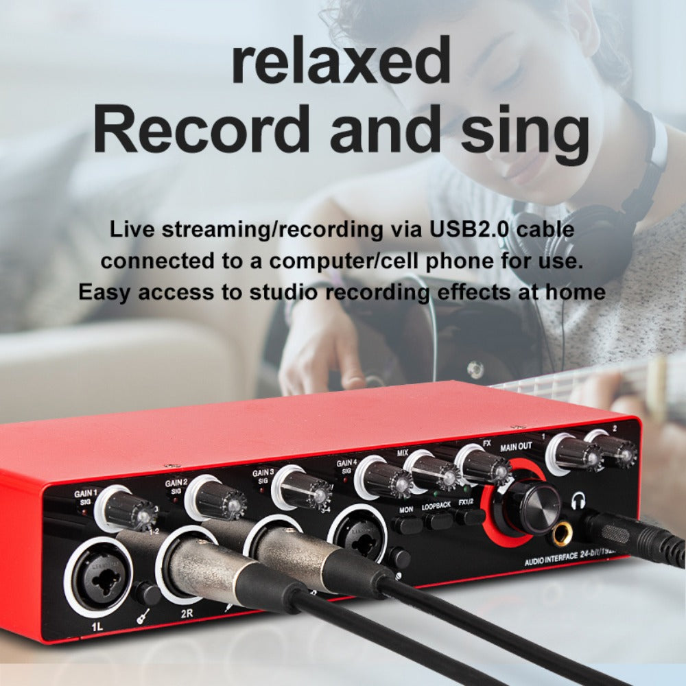 USB Audio Interface, 192Khz, Professional, 4-Channel, Sound for Recording and Streaming
