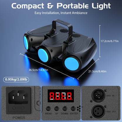 LED Stage Light, Adjustable, RGBW, DMX Control, Ideal, Parties, 40W for Stage and Party