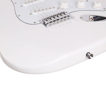 Rosewood Fingerboard Electric Guitar Black with White