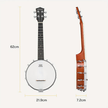 4-String Banjo Ukulele, 23-Inch Beginner Kit with Gig Bag and Picks