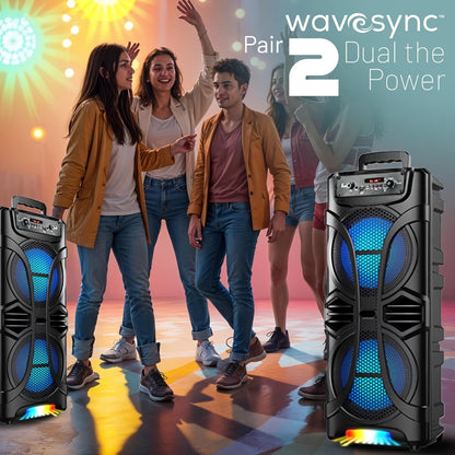 Portable PA Speaker, Bluetooth, Wireless, System, Rechargeable for Parties and Karaoke