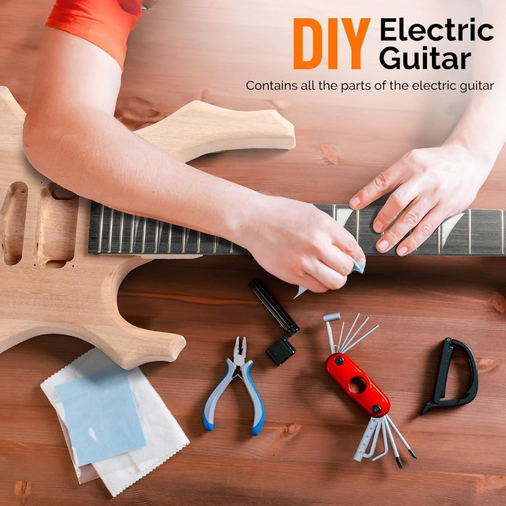 Electric Guitar, Glarry, DIY, Kit for Lessons and Practice for Home Practice, Rehearsal