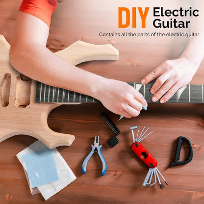 Electric Guitar, Glarry, DIY, Kit for Lessons and Practice for Home Practice, Rehearsal