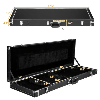 Guitar Case, 120cm, 122cm, Bass, Square, Hard for Storage and Travel