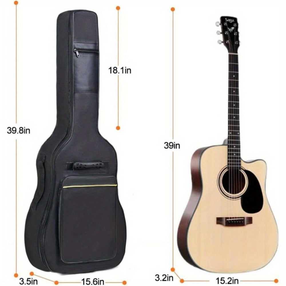 Guitar Case, Adjustable, 39 Inch, Inch, Backpack, Acoustic for Storage and Travel