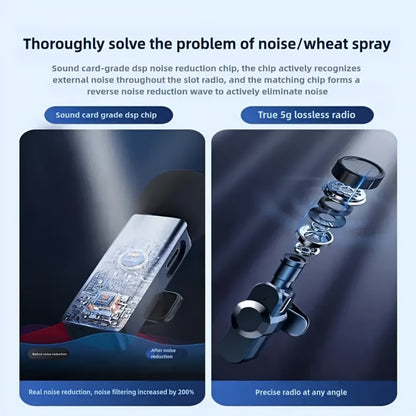 Recording Microphone, Condenser, Wireless, USB-C, Professional, Lavalier for Recording