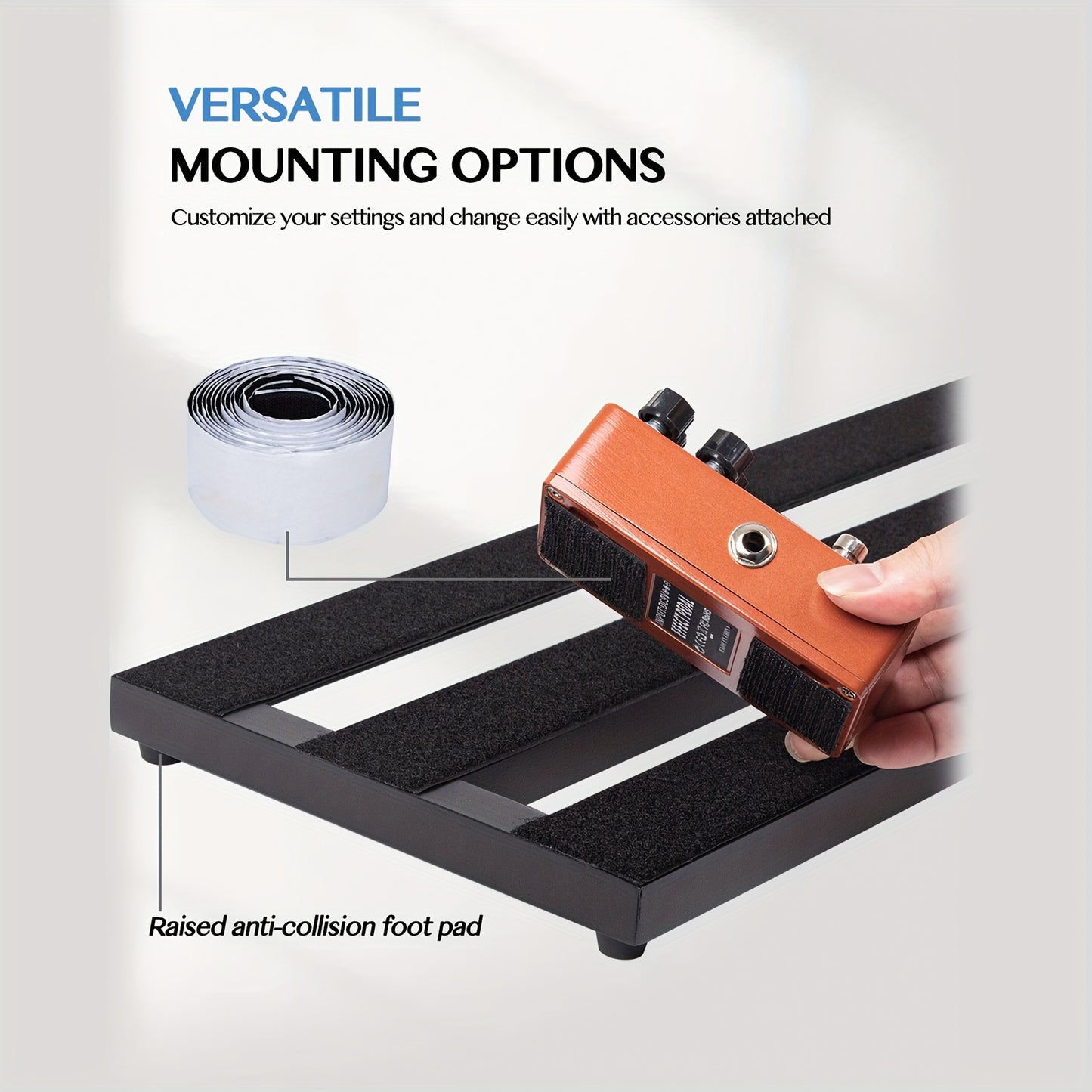 STRICH Guitar Pedal Board Made of Aluminum Alloy, Weighing Only 1.51 Pounds. This Lightweight Effect Pedalboard Measures 22 Inches by 8.66 Inches And Comes with a Carrying Bag, Model MINI+ 22