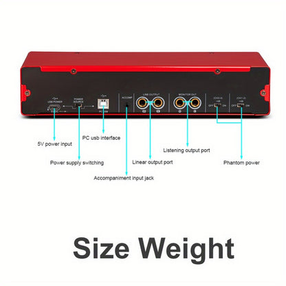 USB Audio Interface, 192Khz, Professional, 4-Channel, Sound for Recording and Streaming