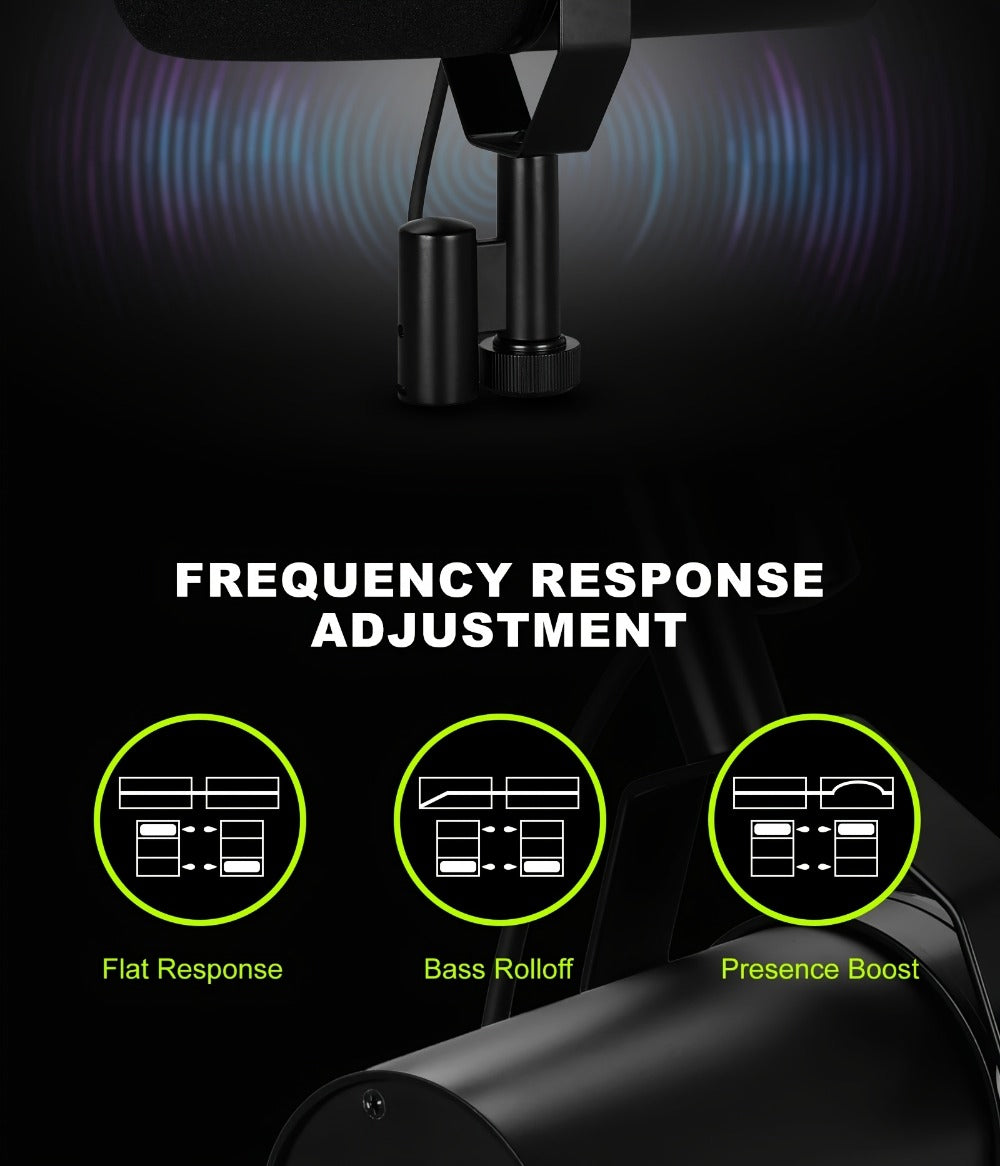 Recording Microphone, Dynamic, Professional, SM7B for Recording and Streaming