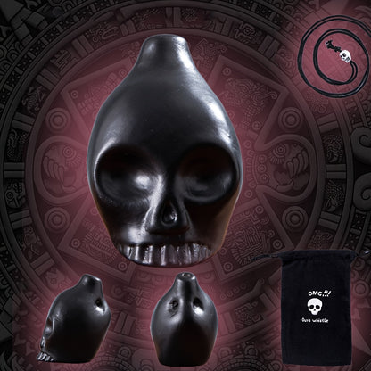 1pc Aztec Death Whistle-Handcrafted Ceramic Skull Musical Instrument Replica-A Unique Gift for History Lovers and Collectors, No Batteries Required