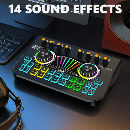 This Is a Professional Mixer And Sound Card X3, Ideal for Use with Laptops, Mobile Devices, Game Recording, Podcast Streaming, Internet Influencers, Hosts, Live Broadcasts
