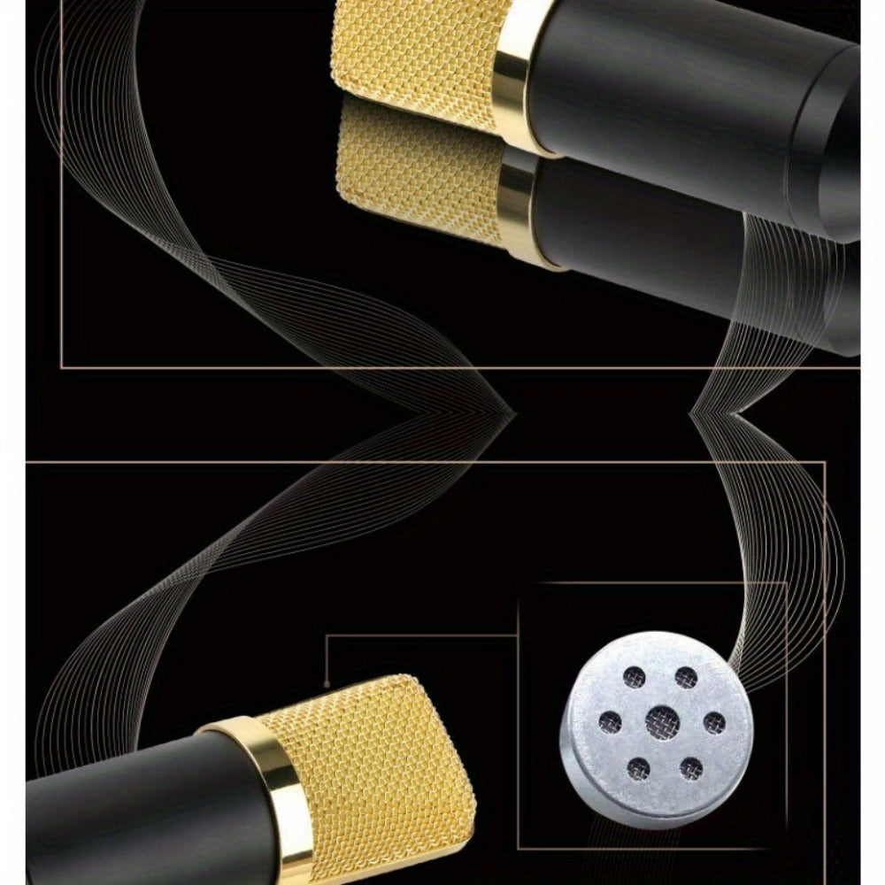 USB Audio Interface, 5Mm, USB, Adjustable, Condenser, Microphone for Recording
