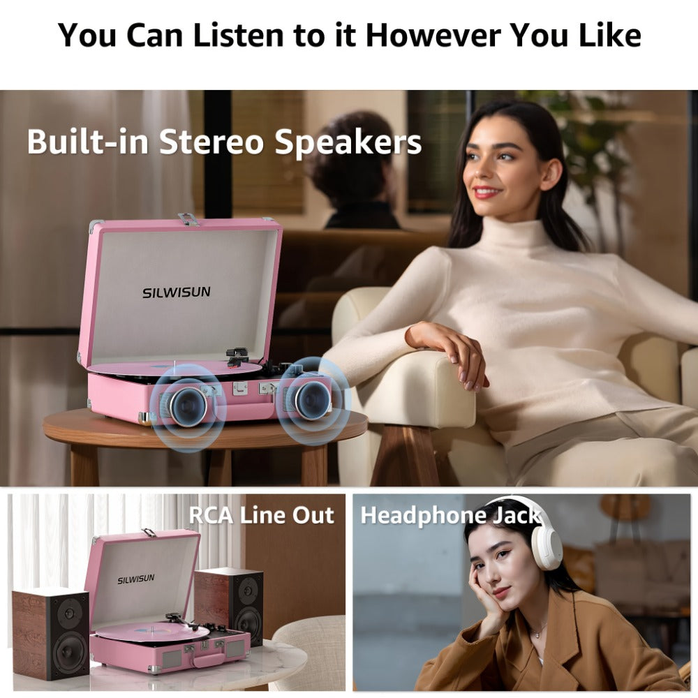 Vinyl Record, Wireless, Portable, Player, Built for Music Listening and Collecting