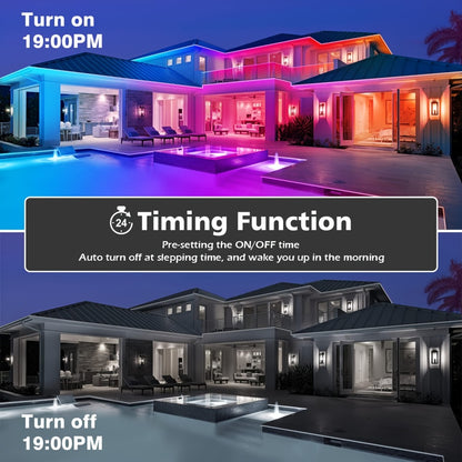 Outdoor LED Strip Lights, 100-Foot RGB Rope with App and Remote Control