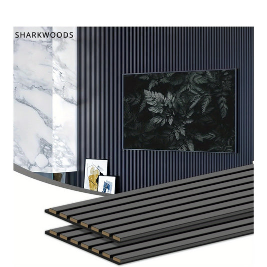 [Wall Panels Decor] SUPEASY 2Pack 92.52" X 11" Wall Panels for Interior Wall Decor, Wood Panels for Wall And Ceiling, 3D Wood Slat Wall Panel/Fluted Sound Absorbing Panel
