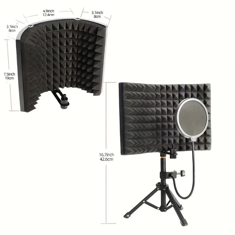 Acoustic Wall Panel, Foldable, Portable for Reducing Room Reflections In Recording
