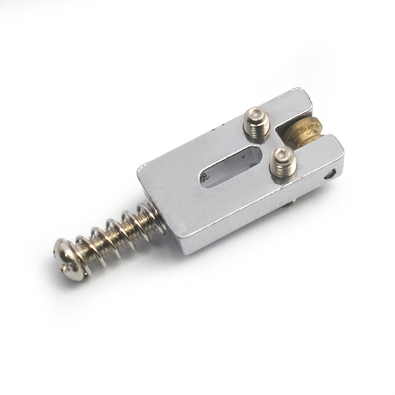 Electric Guitar Roller String Saddle 10. 5X21. 5Mm Single Coil Fixed Bridge String Saddle with a Golden Head