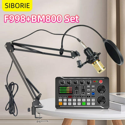 BM-800 Condenser Microphone Kit with Mixer, Boom Arm and Accessories