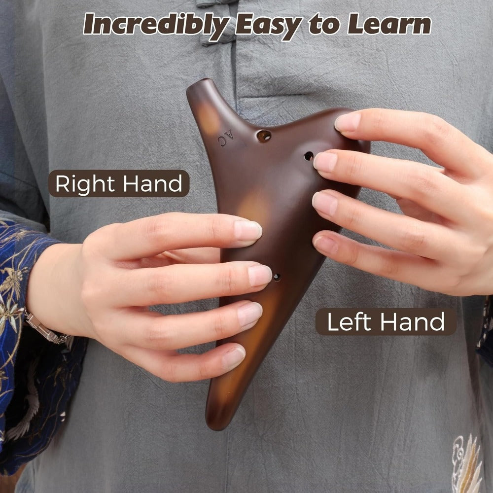 Ceramic Ocarina, Forest, Whisper, Hole for Melody Practice for Home Practice, Rehearsal