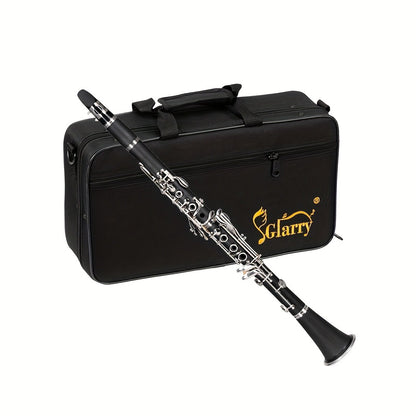 B-Flat Clarinet, 17 Keys, 10pcs, Glarry, Keys, Set for Lessons and Practice