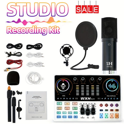 USB Audio Interface, Bluetooth, Wireless, Podcast, Equipment for Recording and Streaming