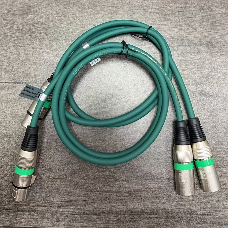2pcs QIDUOHAO High-Quality XLR Cables in 6-Inch, 10-Inch, 15-Inch, 30-Inch, And 50-Inch Foot Lengths - Premium Balanced DMX Cable with 3-Pin XLR A-C Connector Microphone Cable, Available in Four Colors, Suitable for Graduation Season, Father'S Day