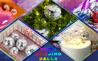 Disco Ball Decoration, 74pcs, Different, Sizes for Disco-Themed Parties