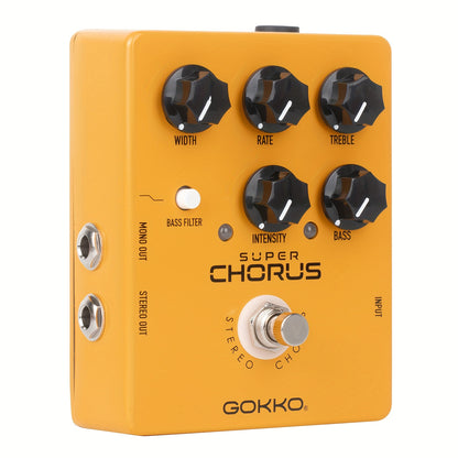 GOKKO Chorus Pedal Multiple Chorus Effects Semi-Analog Circuit from Surreal Deep Tone for Electric Guitar (GK-65)