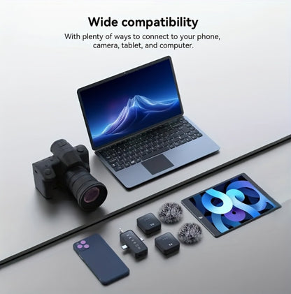 Recording Microphone, Wireless, Portable, Lavalier for Recording and Streaming