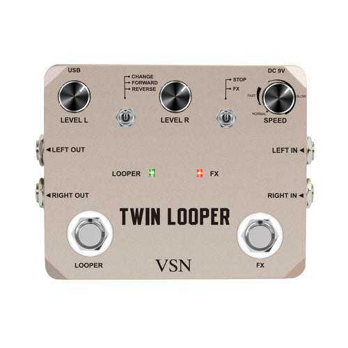 Looper Pedal, Stereo Guitar Loop Pedals, Guitar Effect Pedal Loop Station Multi-function 11 Types Of Play With 10 Minutes Loop Time, 44.1kHz/24Bit Guitar Effects Pedal, Note That The Power Supply Is Not Included.
