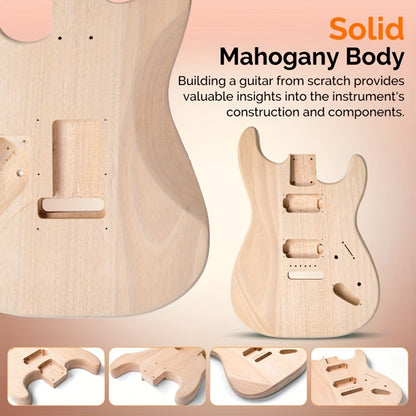 Electric Guitar, Glarry, DIY, Kit for Lessons and Practice for Home Practice, Rehearsal