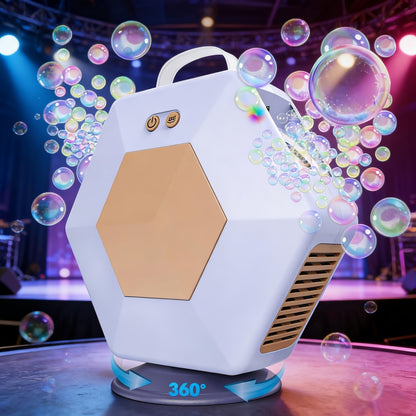 Bubble Machine, 360, Rotatable, Stage for Parties for Home Practice, Rehearsal and Live