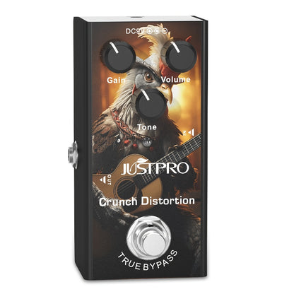 Guitar Effects Pedal, Crunch Distortion, True Bypass, Vintage for Electric Guitar Or Bass