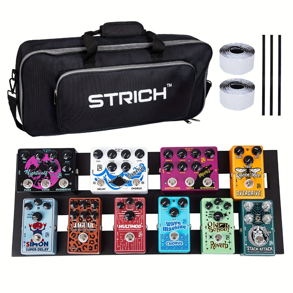 Guitar Pedalboard, 22 Inches for Organizing And Carrying Guitar Effects Pedals