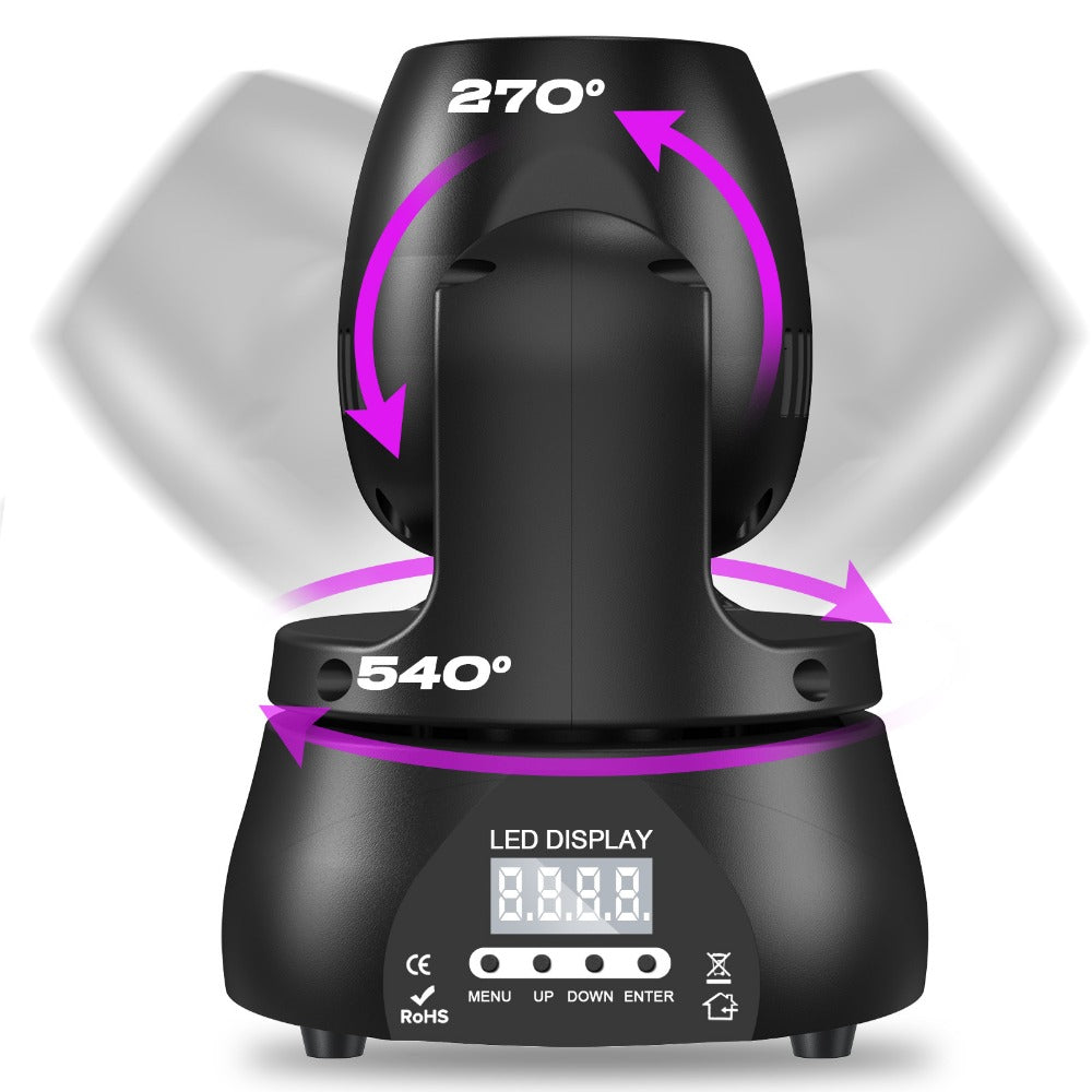 Moving Head DJ Light, DMX Control, RGBW, 40W, LED, Stage for Stage and Party Lighting