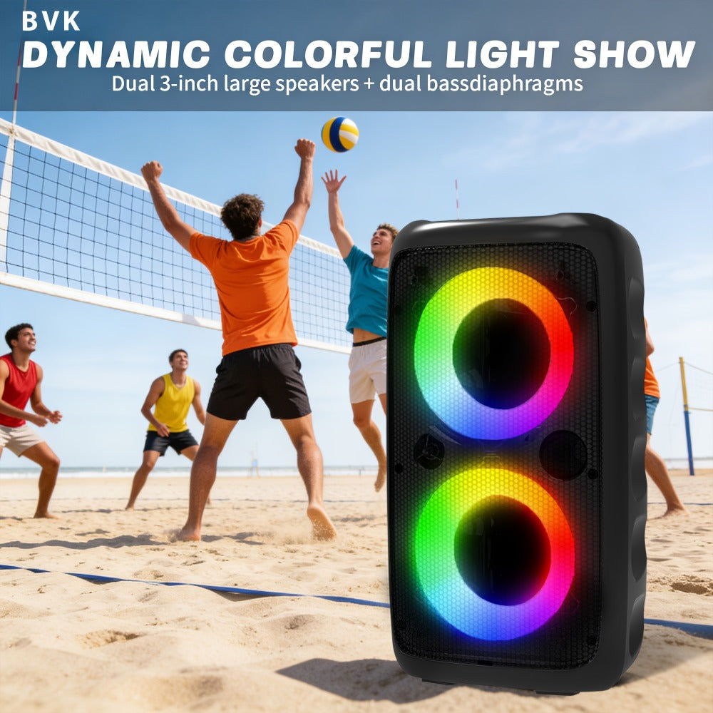 Portable PA Speaker, Upgraded MOS-1265-1 Wireless, RGB, Wireless, MOS-1265, Enhanced