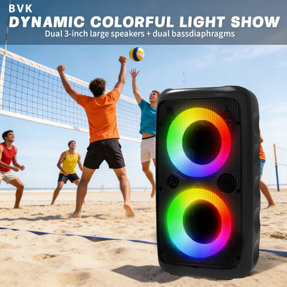 Portable PA Speaker, Upgraded MOS-1265-1 Wireless, RGB, Wireless, MOS-1265, Enhanced