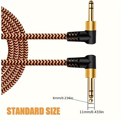 1-Pack LUTREE6.5 Audio Cable Male to Male TRS Two-Channel Balanced Power Amplifier Elbow Audio Cable Connecting Cable Double-Ended Docking Universal, Round Shape, Soft Disk Connectors, Ethernet Cable Type: Cat5e