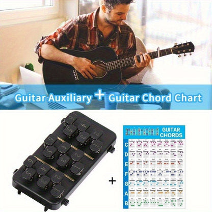 1pc Vocal Guitar Chord Trainer, Suitable for Beginners - Portable Guitar Learning System, Easy-to-use Chord Charts, Compact Folk Guitar Practice Tool, Suitable for Beginners, Compatible with Vocal Guitar - Suitable for Home, Studio or On-the-go Pract