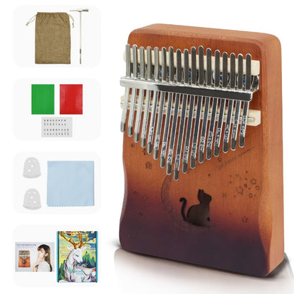 17-Key Kalimba Thumb Piano with Gift Box, Tuning Hammer and Songbook