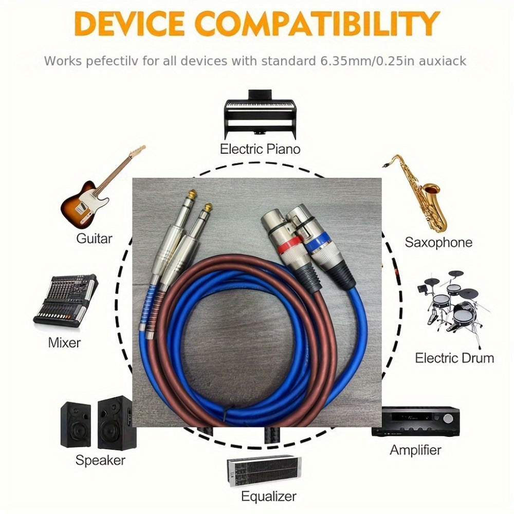 LED Stage Light, 6.5mm, 3 Feet, 2-Pack, High-Quality for Stage and Party Lighting